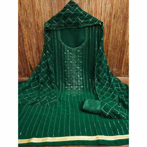 green-sequins-embroidered-georgette-dress-material-3