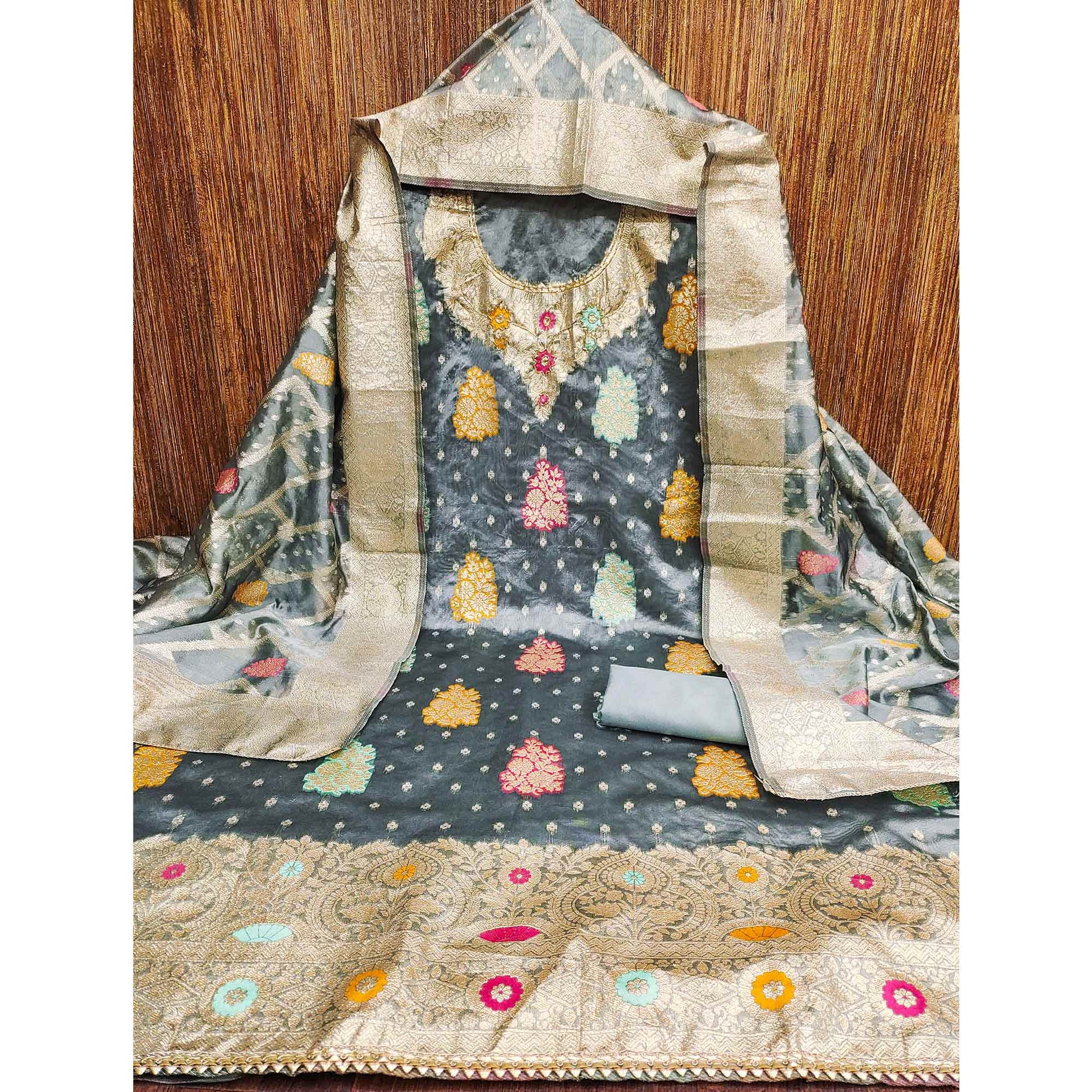 grey-floral-woven-jacquard-dress-material