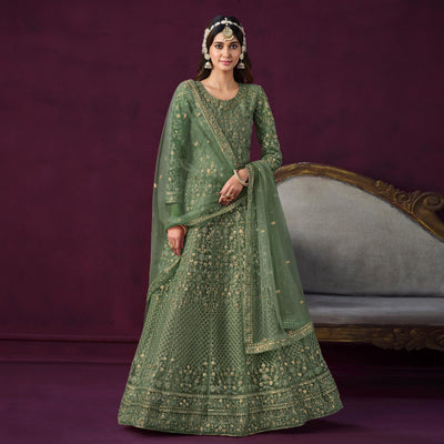 green-floral-embroidered-net-semi-stitched-anarkali-suit-3