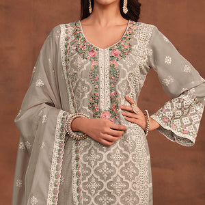grey-floral-embroidered-organza-semi-stitched-suit-1