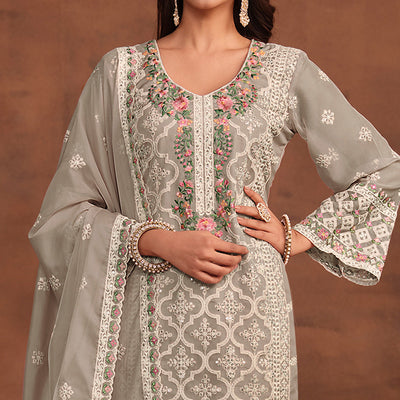 grey-floral-embroidered-organza-semi-stitched-suit-1