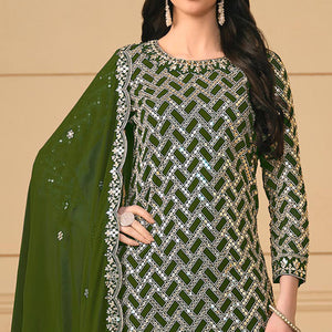 green-sequins-embroidered-georgette-semi-stitched-sharara-suit-3