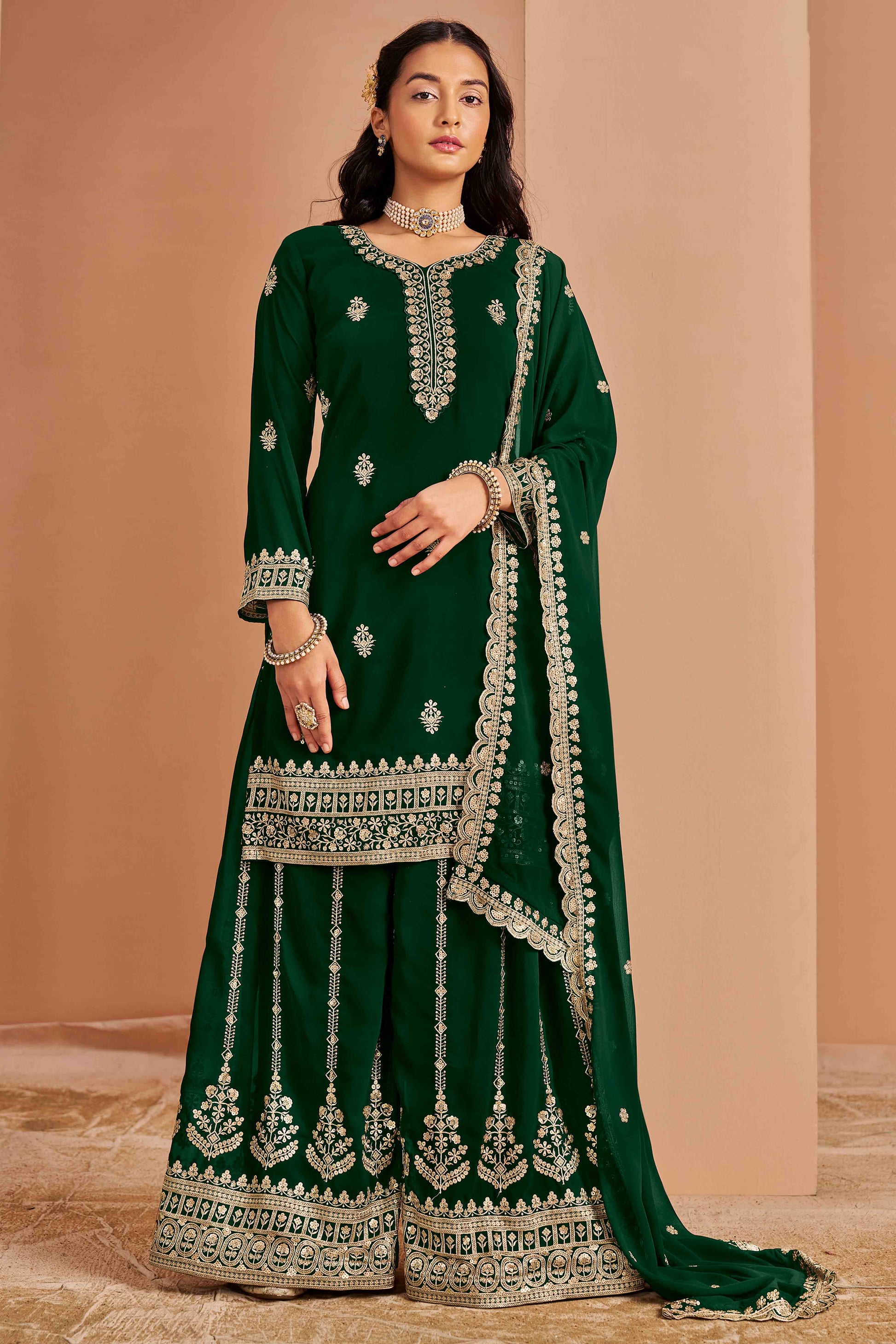 green-floral-embroidery-georgette-semi-stitched-palazzo-suit