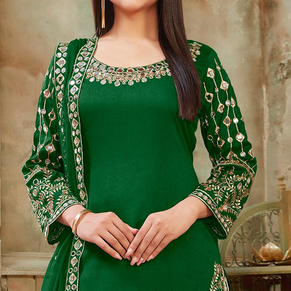 green-floral-embroidered-art-silk-patiala-suit-1