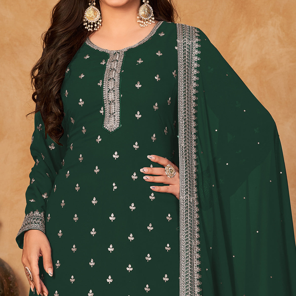 green-floral-embroidered-georgette-semi-stitched-suit-7