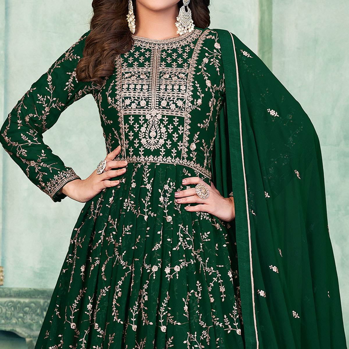 green-embroidered-georgette-semi-stitched-anarkali-suit