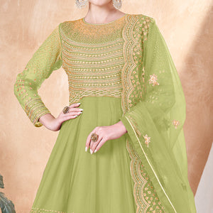 green-floral-embroidered-net-semi-stitched-anarkali-suit
