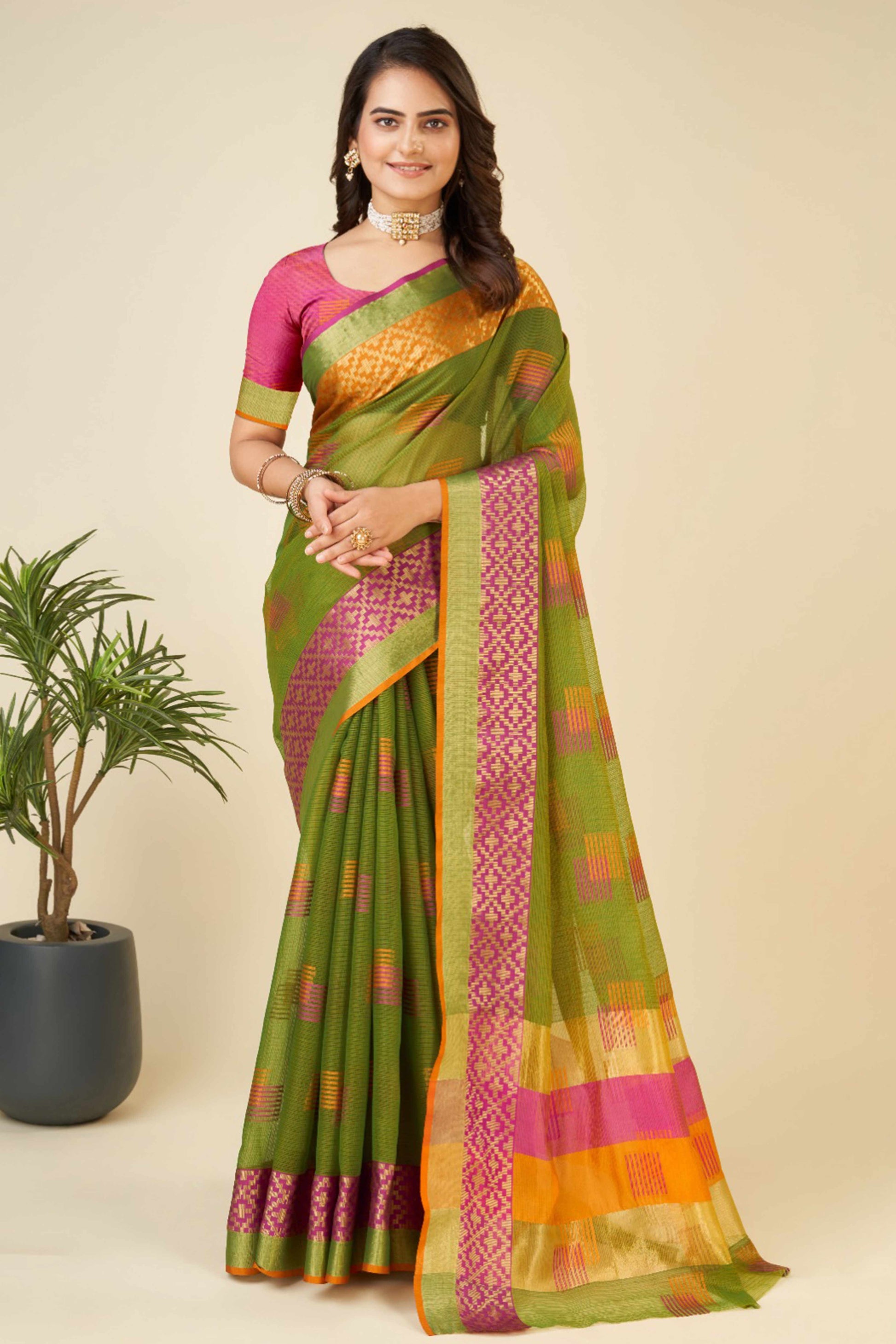 green-zari-weaving-cotton-blend-saree-40