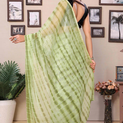 green-shibori-printed-georgette-ready-to-wear-saree