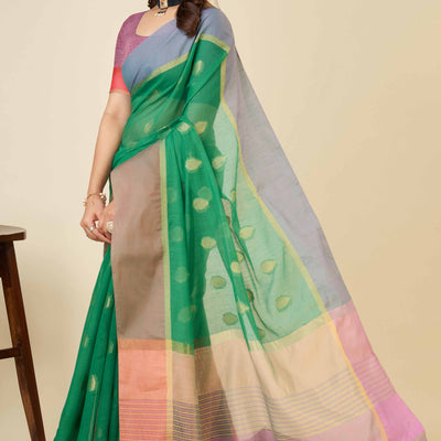 green-zari-weaving-cotton-silk-saree-1