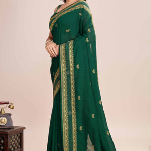 green-floral-embroidered-vichitra-silk-saree-6