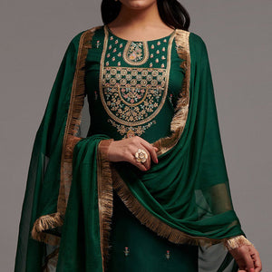 green-floral-embroidered-viscose-kurti-set