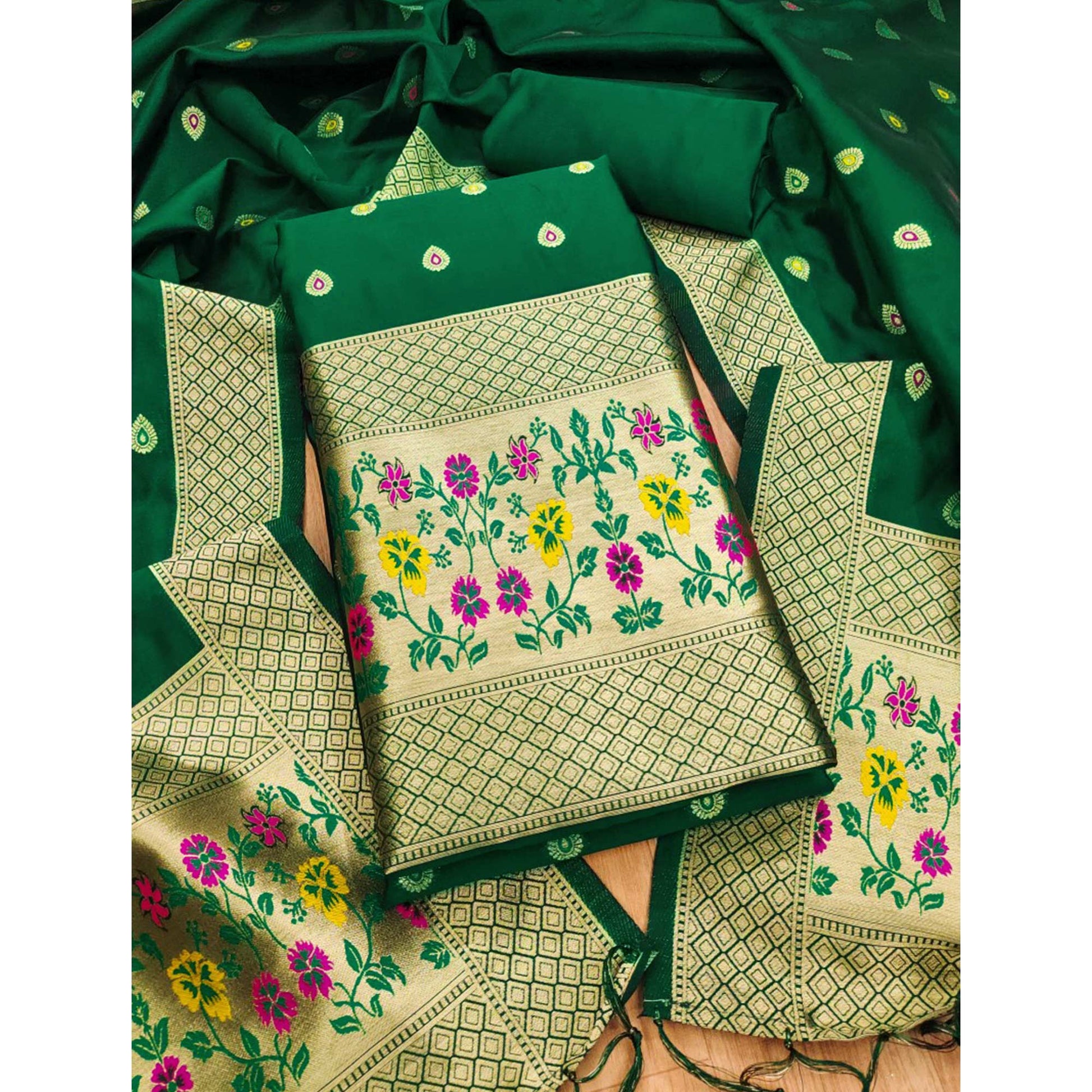 green-floral-zari-woven-banarasi-silk-dress-material-28