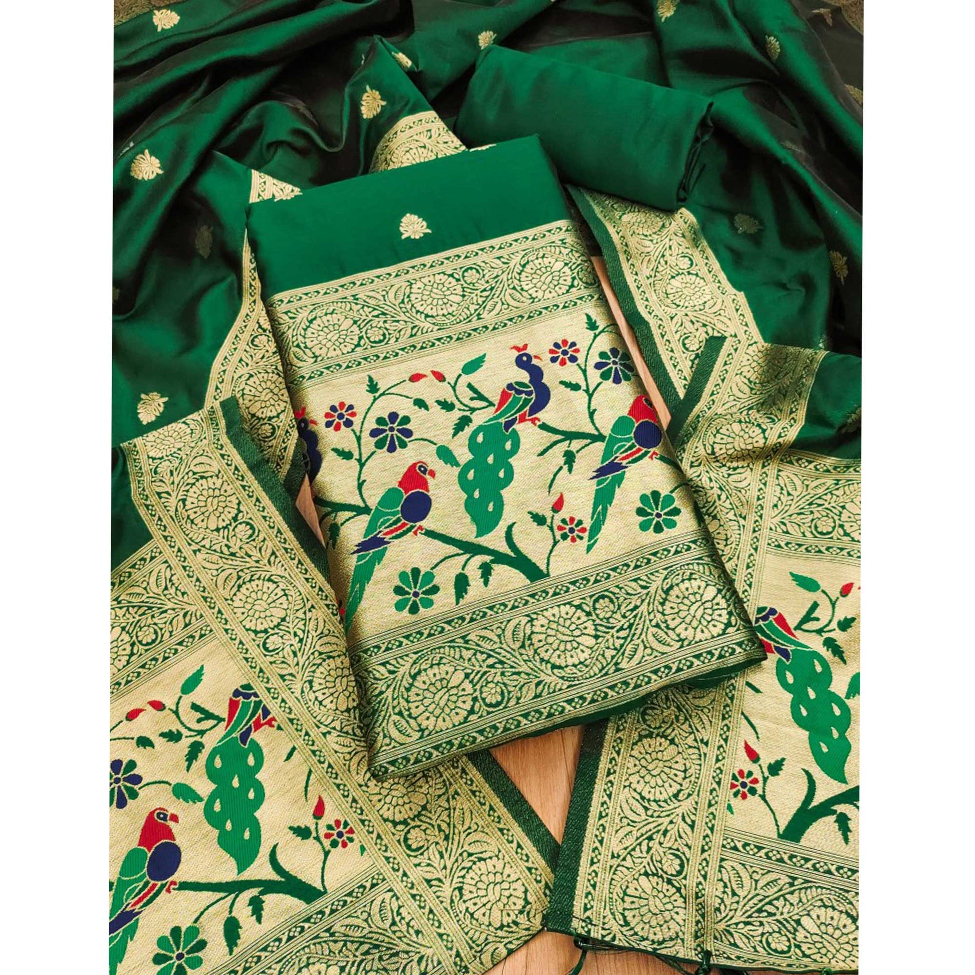 green-floral-zari-woven-banarasi-silk-dress-material-11