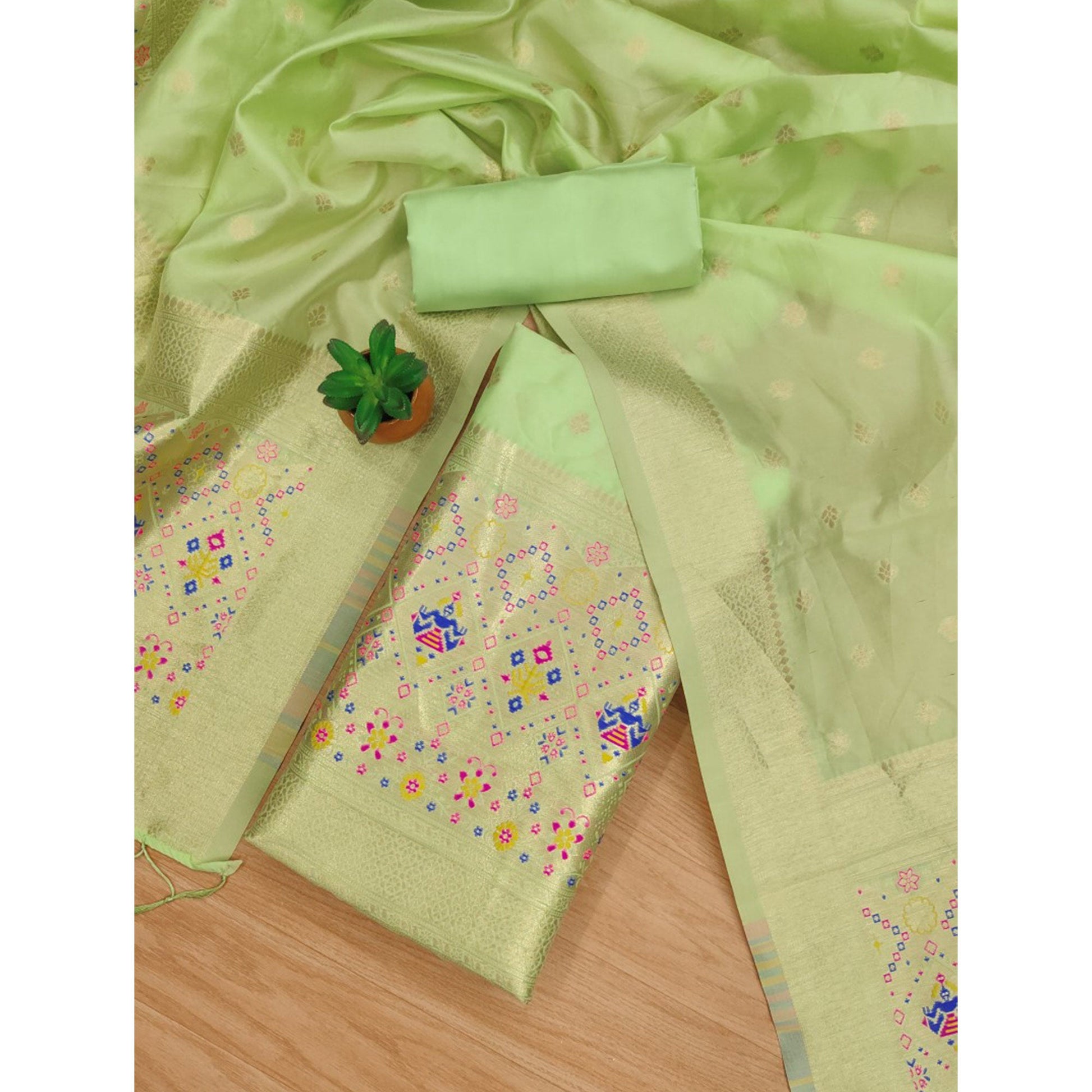 green-zari-weaving-soft-banarasi-silk-dress-material