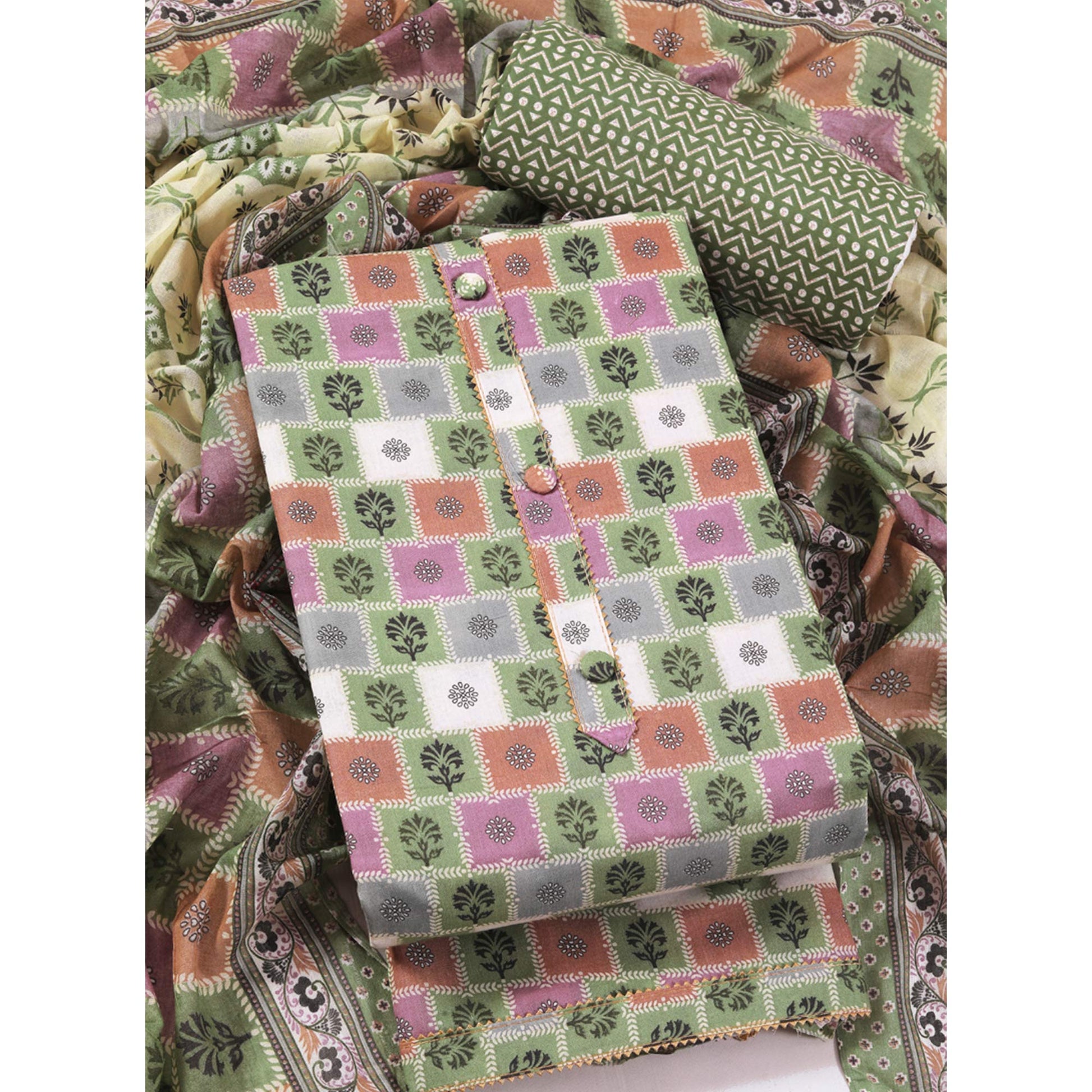 green-floral-printed-with-gota-patti-work-pure-cotton-dress-material