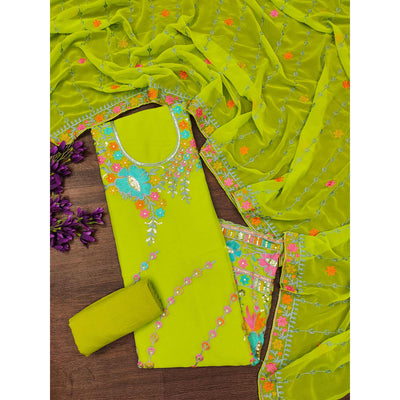 green-floral-sequins-embroidered-georgette-dress-material-2
