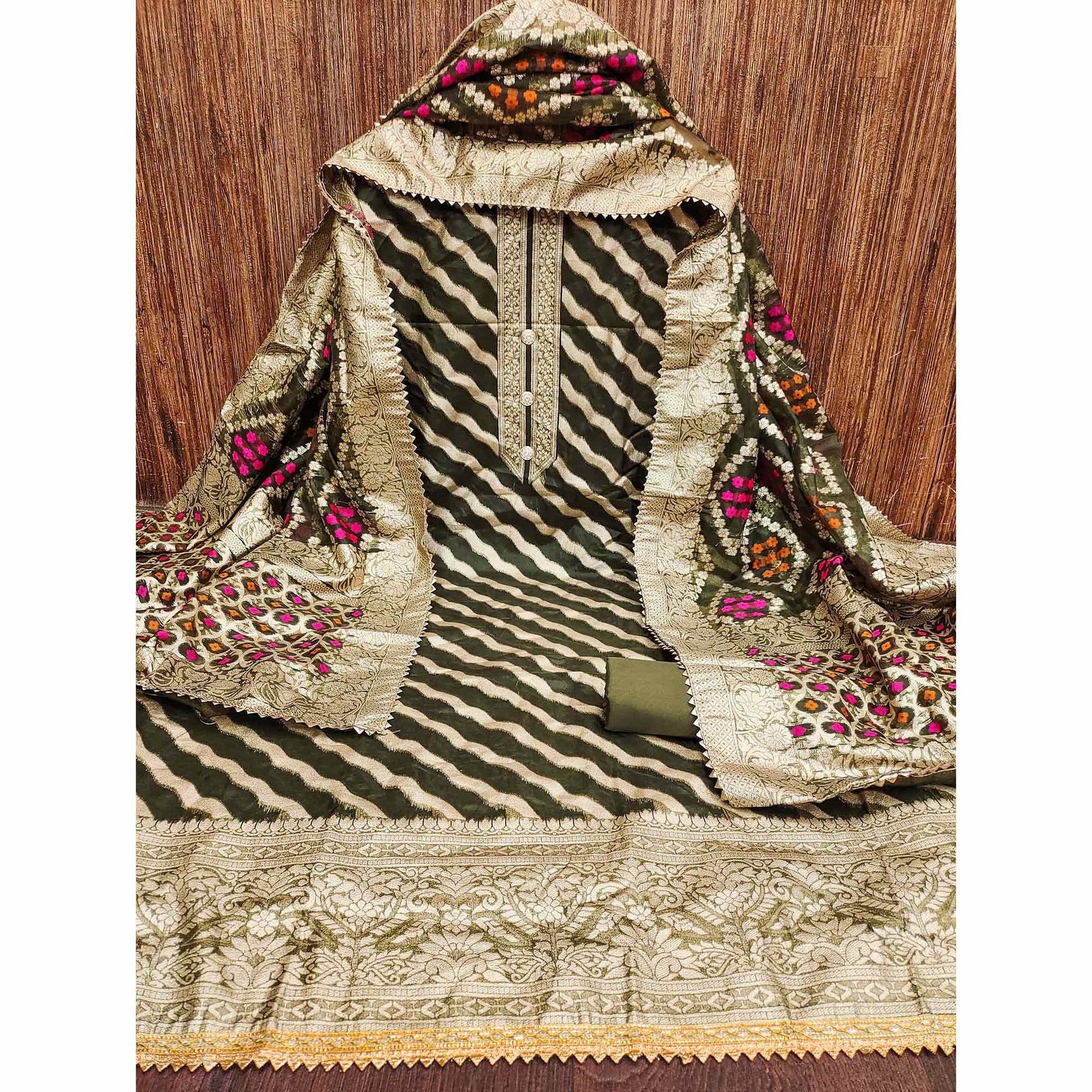 green-woven-jacquard-dress-material-5