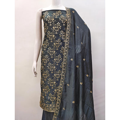 grey-floral-embroidered-vichitra-silk-dress-material-3