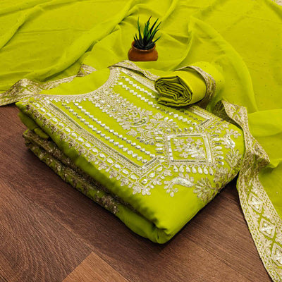 green-floral-sequins-embroidered-georgette-dress-material-6