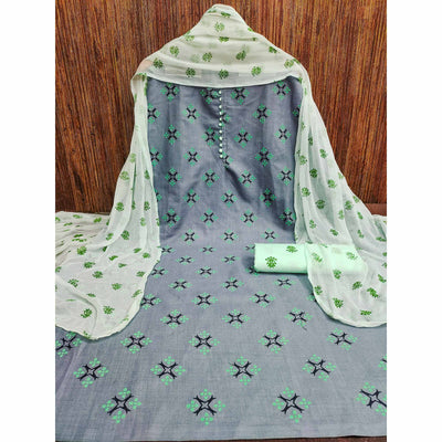 grey-green-floral-printed-cotton-blend-dress-material