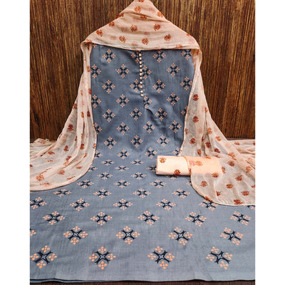 grey-peach-floral-printed-cotton-blend-dress-material