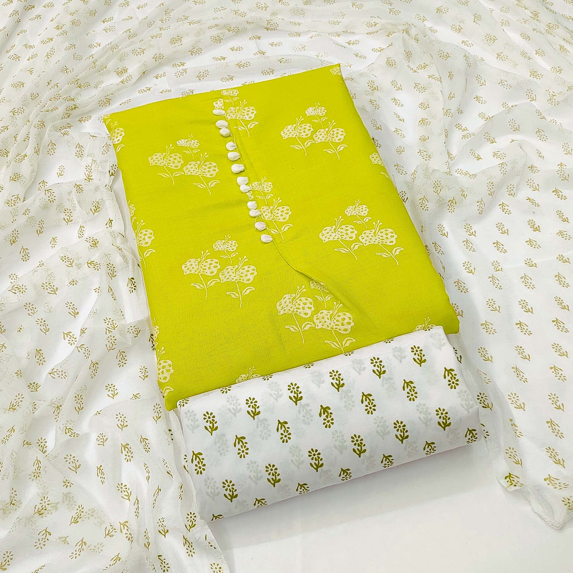 green-cotton-blend-floral-printed-dress-material