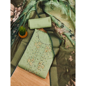 green-floral-handwork-cotton-silk-dress-material