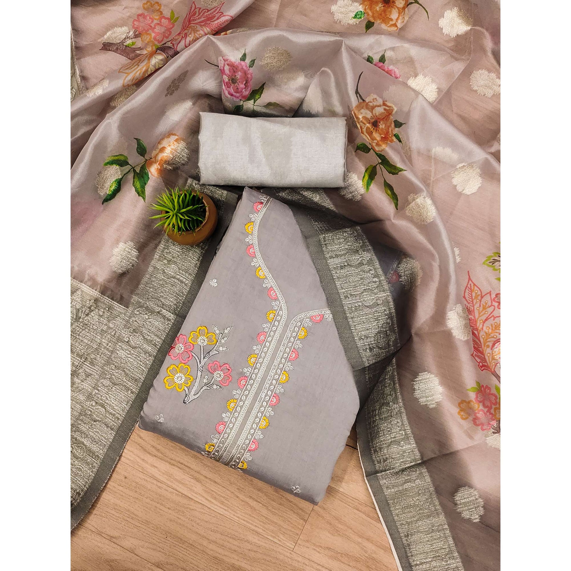 grey-floral-sequins-embroidered-cotton-roman-silk-dress-material
