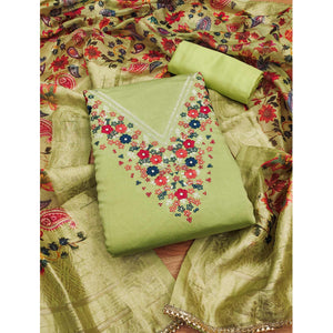 green-floral-embroidered-roman-cottom-silk-dress-material