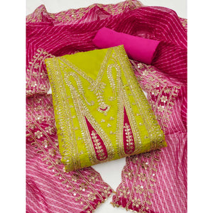 green-woven-with-sequins-embroidery-chanderi-dress-material-2