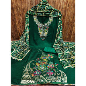 green-floral-woven-chanderi-jacquard-dress-material