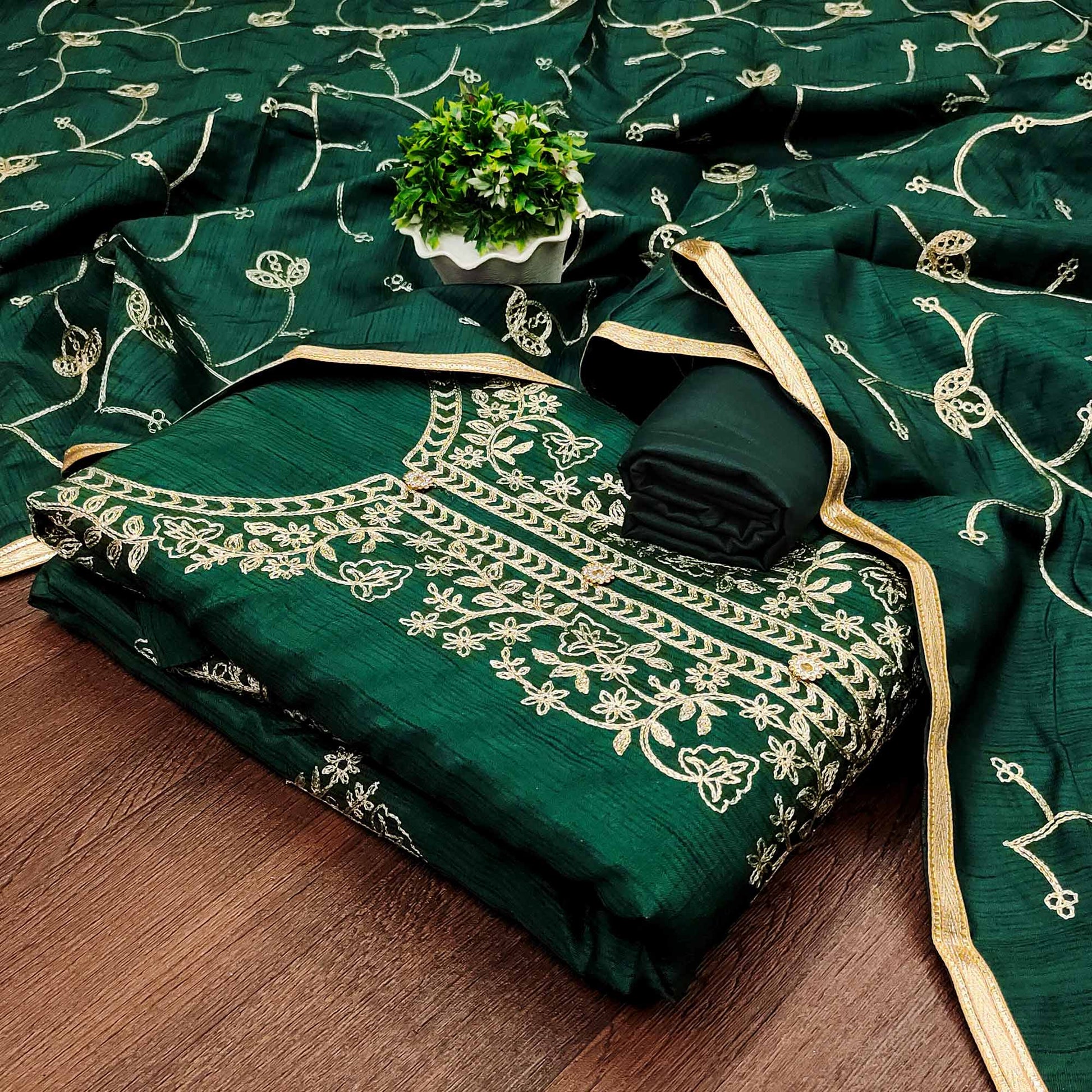 green-floral-embroidered-art-silk-dress-material-7