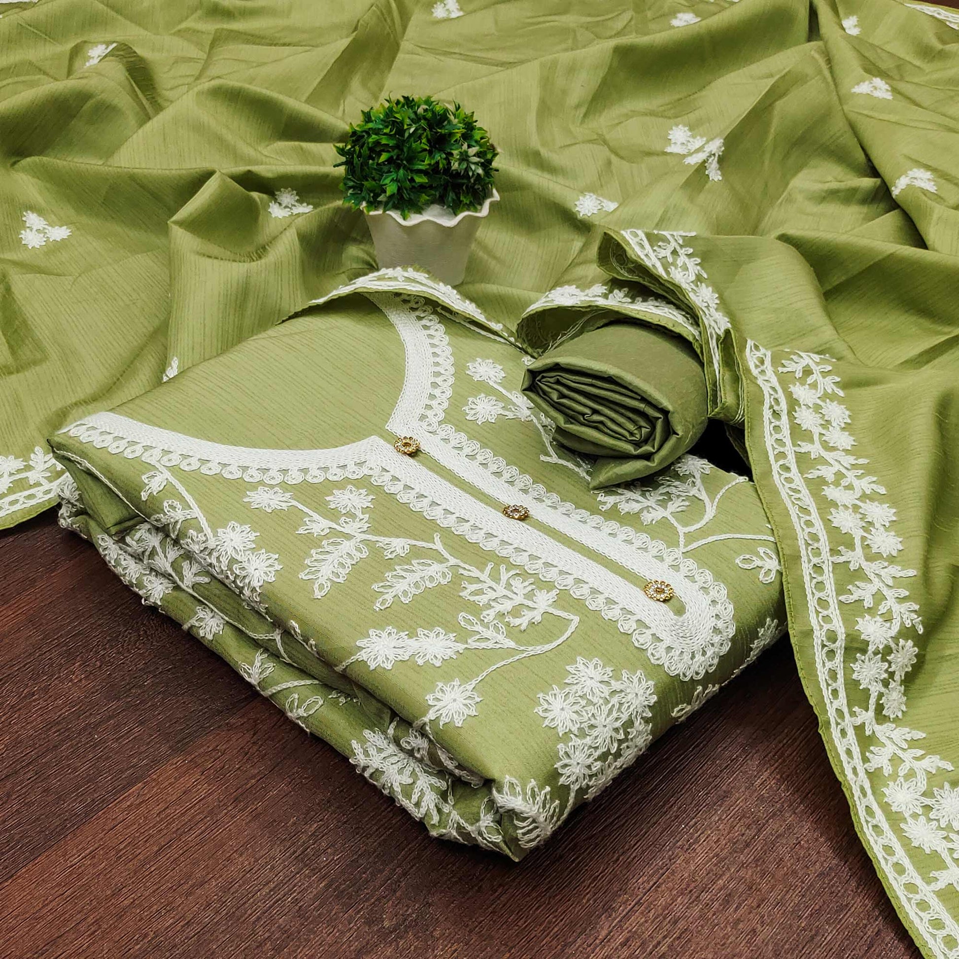 green-floral-embroidered-art-silk-dress-material-9