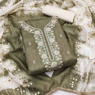 green-floral-sequins-embroidered-art-silk-dress-material-40