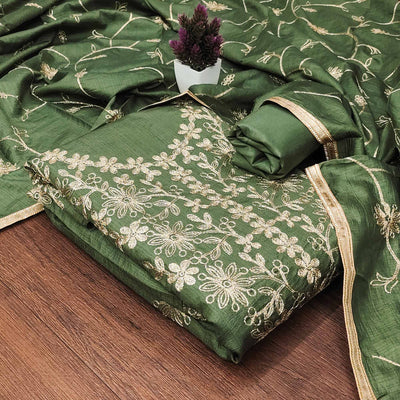 green-floral-embroidered-art-silk-dress-material-19