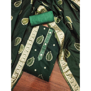 green-floral-woven-shimmer-jacquard-dress-material