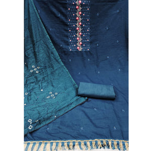 Morpich Floral Embroidered Cotton Blend Dress Material