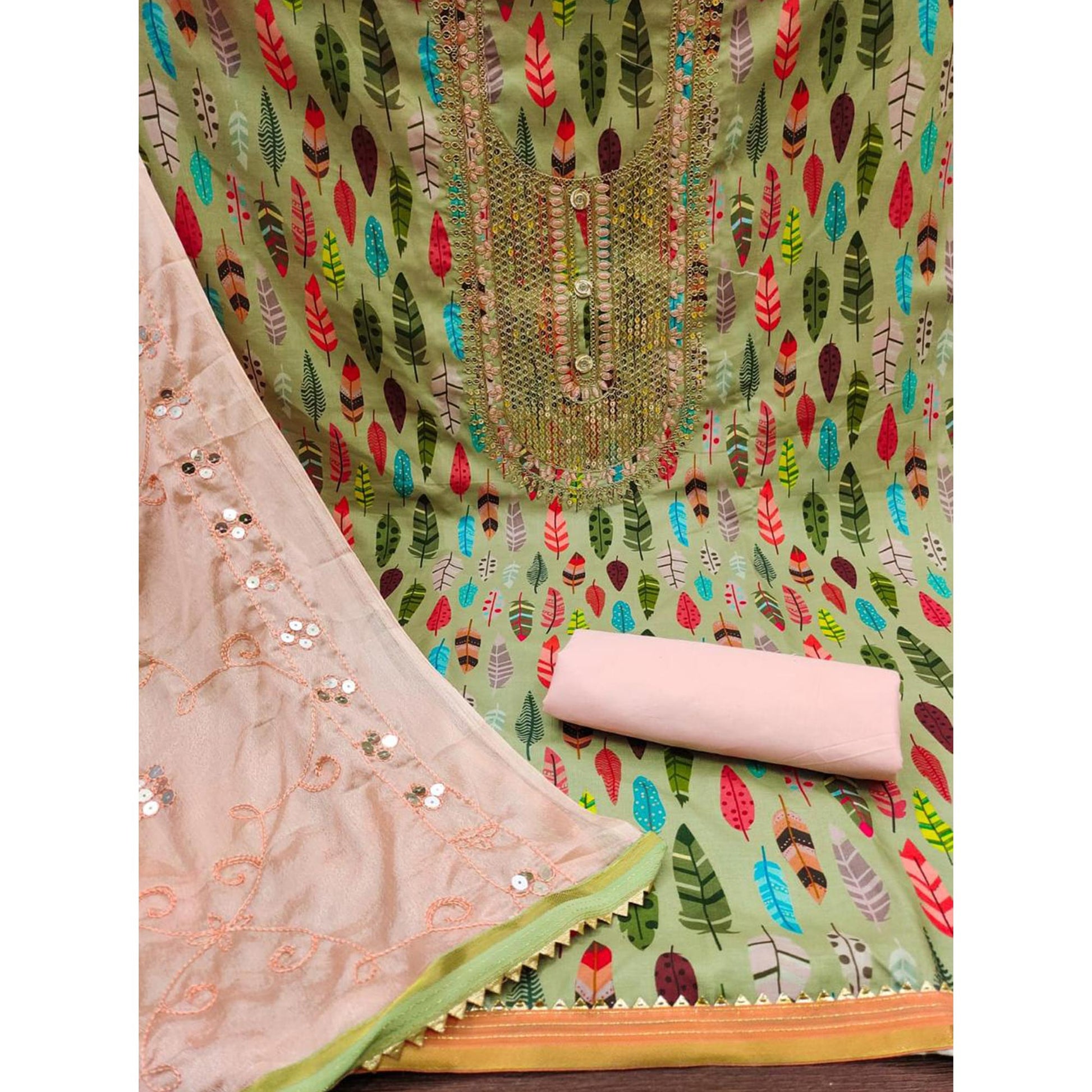 green-digital-printed-with-sequins-work-cotton-blend-dress-material