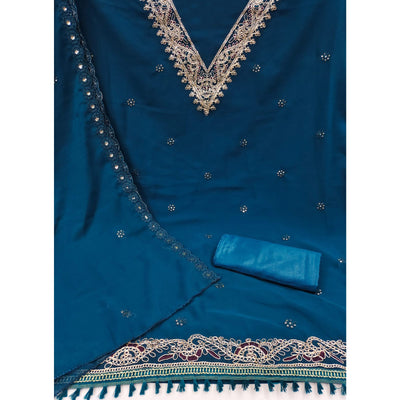 Morpich Sequins Embroidered Georgette Dress Material