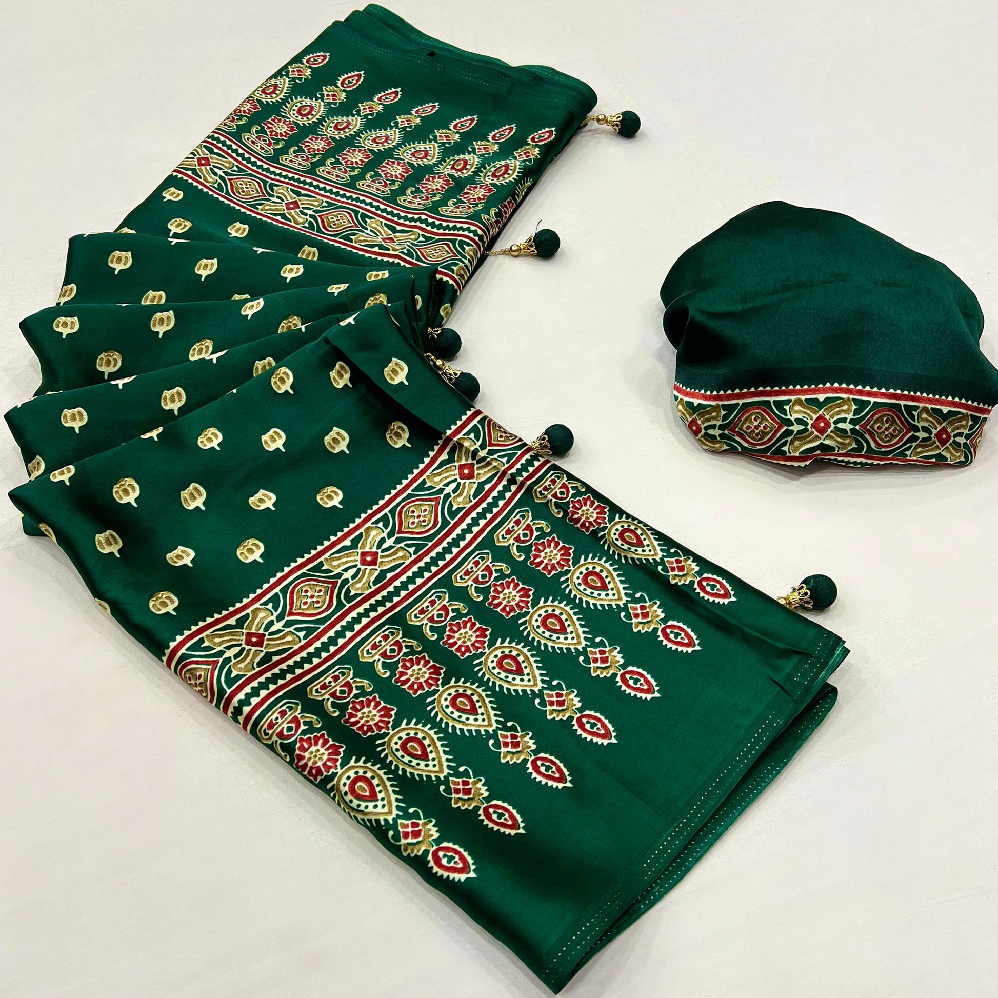 green-ajrakh-printed-satin-saree-1