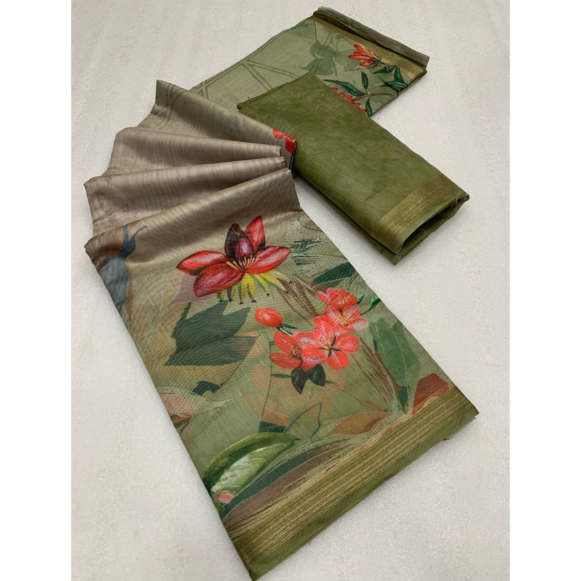 green-floral-digital-printed-chanderi-saree