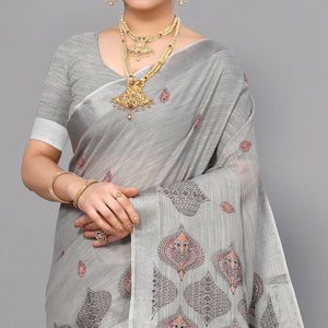 grey-embroidered-cotton-silk-saree-with-tassels