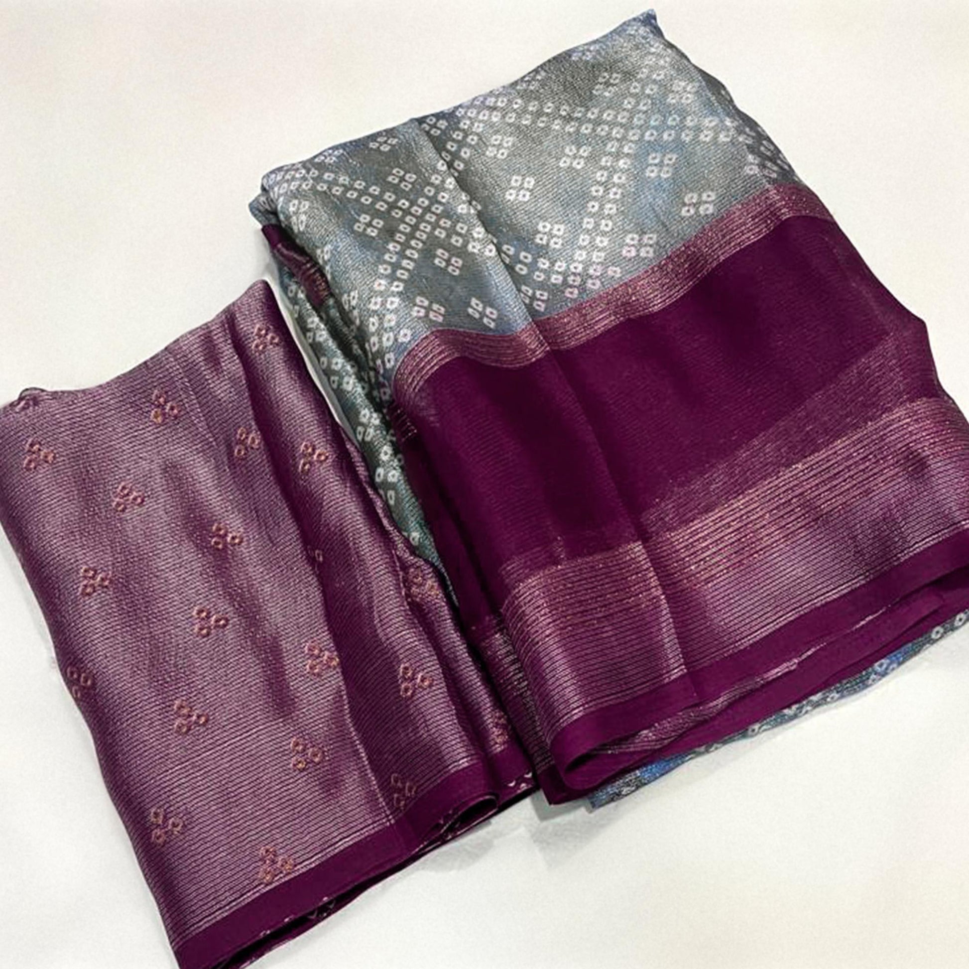 grey-bandhani-printed-chiffon-saree-with-zari-border