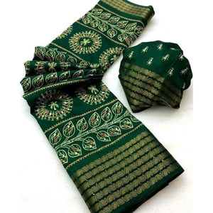 green-warli-printed-dola-silk-saree-1