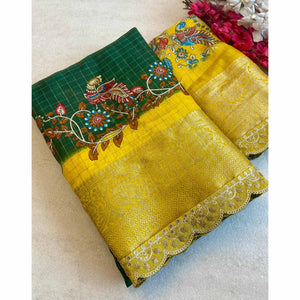 green-floral-printed-dola-silk-saree-with-sequins-border-8