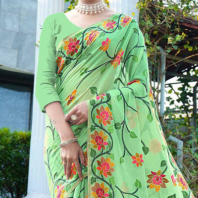 green-floral-woven-cotton-silk-saree-with-tassels-1