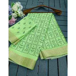 green-digital-printed-dola-silk-saree-with-jacquard-zari-board