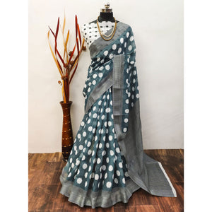 grey-digital-printed-linen-saree-4