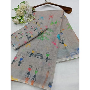 grey-digital-printed-linen-saree-6